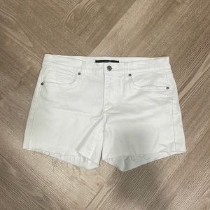 White denim shorts